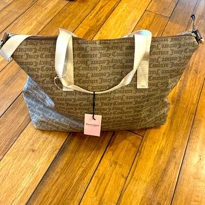 New w/ Tags Juicy Couture Gothic Status Brown Sport Yourself Overnighter Duffle